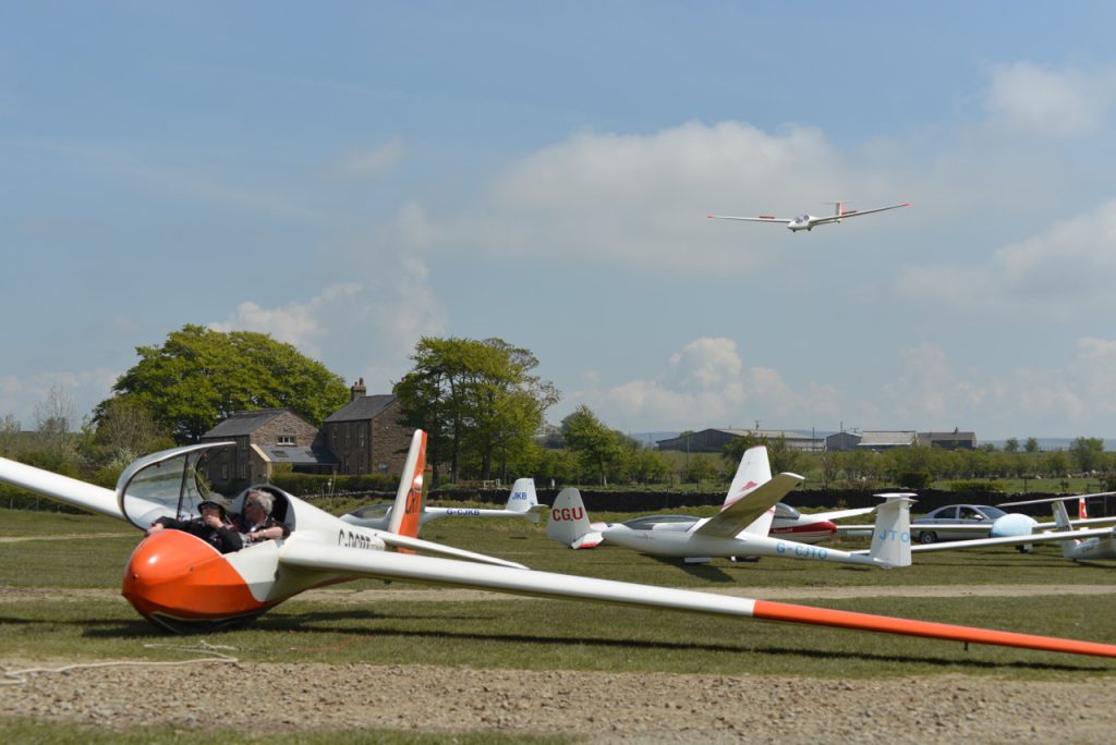 Glider at launch point